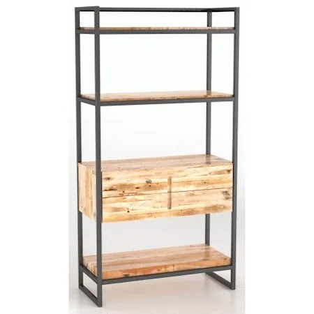 Customizable Buffet/Bookcase with Metal Frame